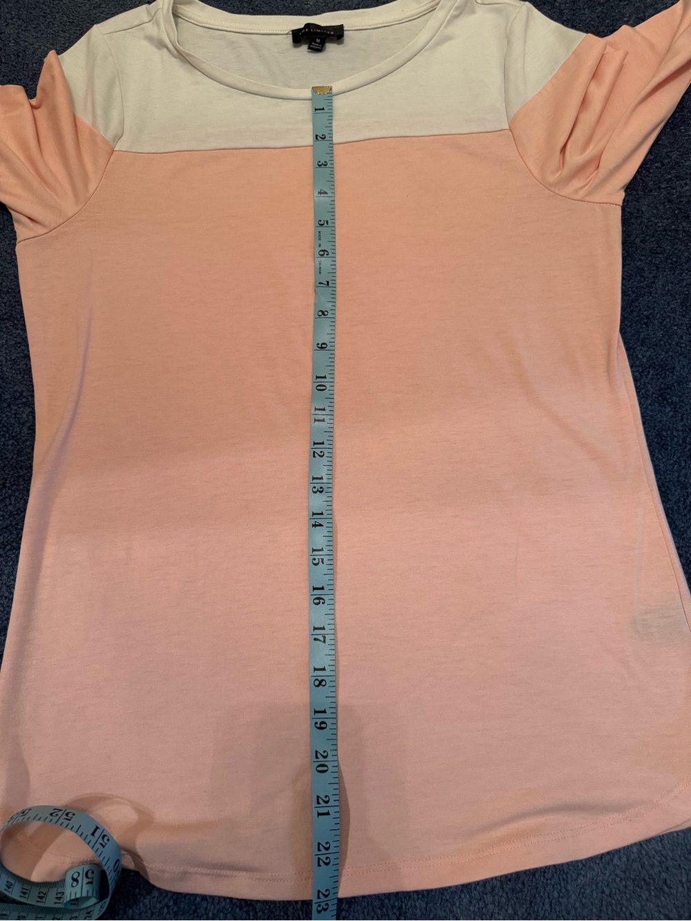 The Limited Pink & White Boatneck 3/4 Sleeve Top - Picture 6 of 7
